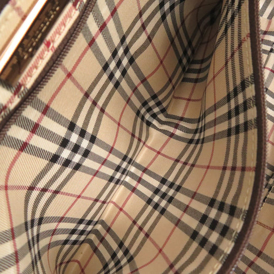 BURBERRY Handbag leather Brown