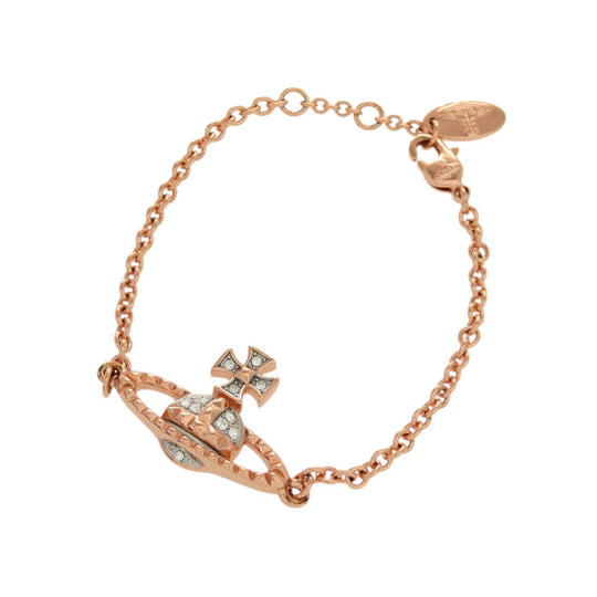 Vivienne Westwood bracelet Stone Pink gold Orb Women Used Authentic