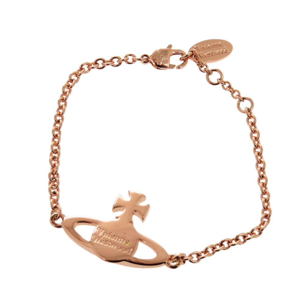 Vivienne Westwood bracelet Stone Pink gold Orb Women Used Authentic