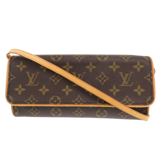 LOUIS VUITTON Shoulder Bag M51852 Monogram canvas Brown Monogram Pochette Twin GM Women Used Authentic