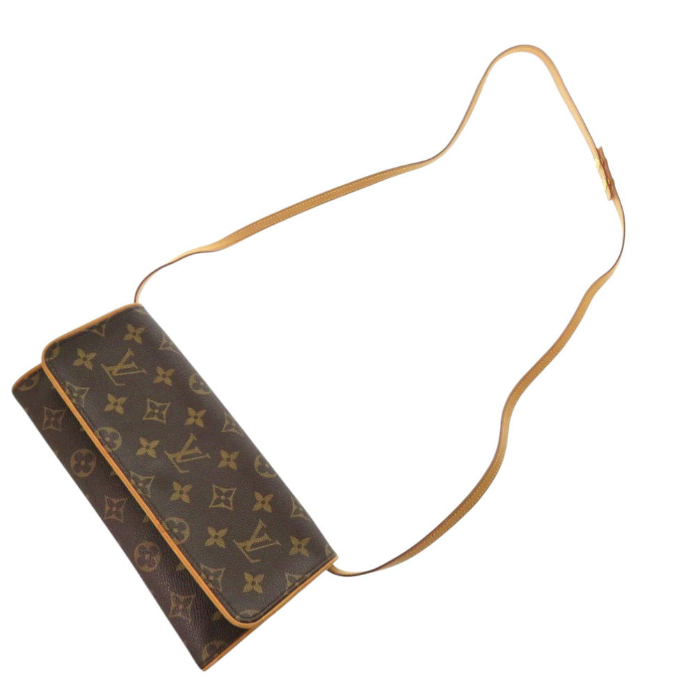 LOUIS VUITTON Shoulder Bag M51852 Monogram canvas Brown Monogram Pochette Twin GM Women Used Authentic