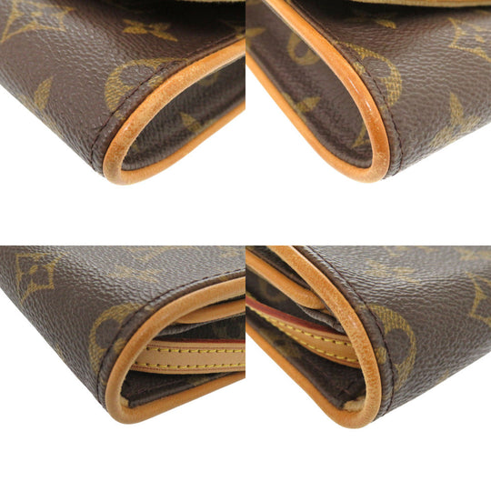 LOUIS VUITTON Shoulder Bag M51852 Monogram canvas Brown Monogram Pochette Twin GM Women Used Authentic