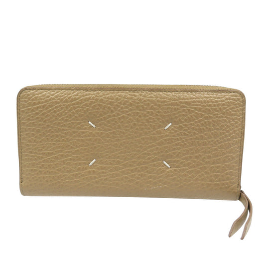 Maison Margiela Long Wallet Purse S56UI0110 leather beige Women Used Authentic
