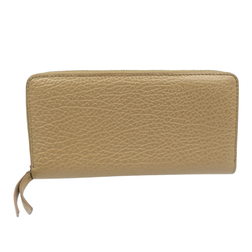 Maison Margiela Long Wallet Purse S56UI0110 leather beige Women Used Authentic