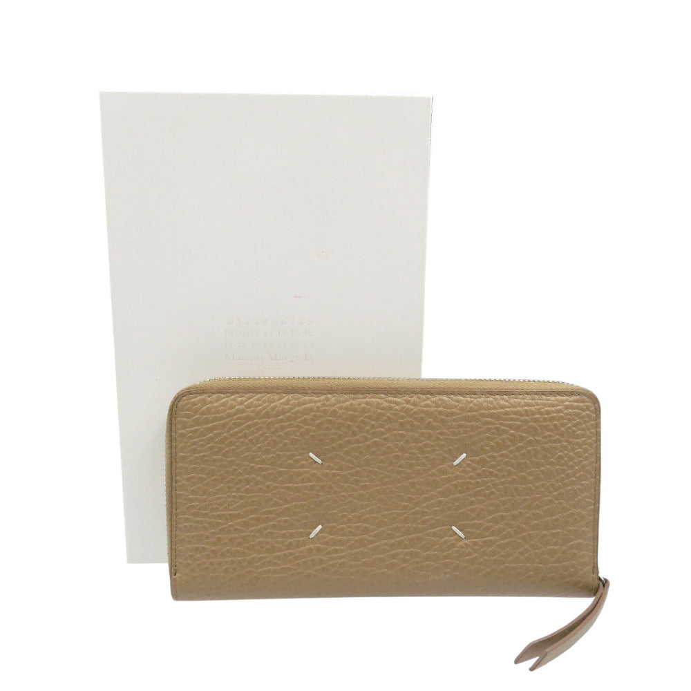 Maison Margiela Long Wallet Purse S56UI0110 leather beige Women Used Authentic