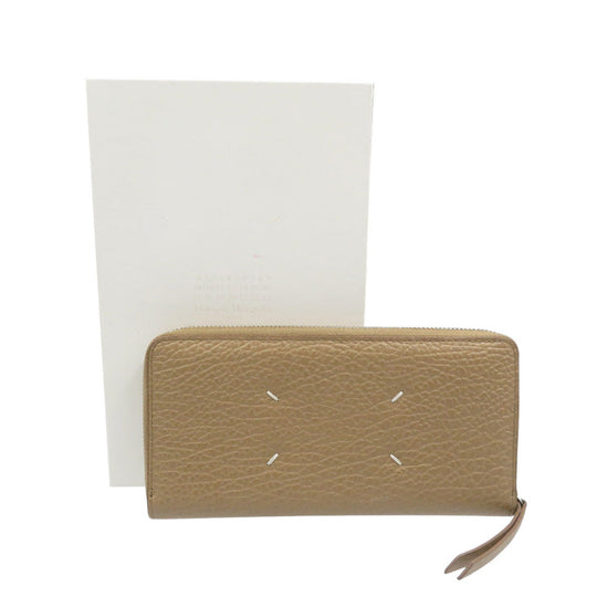 Maison Margiela Long Wallet Purse S56UI0110 leather beige Women Used Authentic