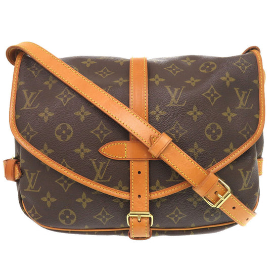 LOUIS VUITTON Shoulder Bag M42256 Monogram canvas Brown Monogram Saumur 30 Women Used Authentic