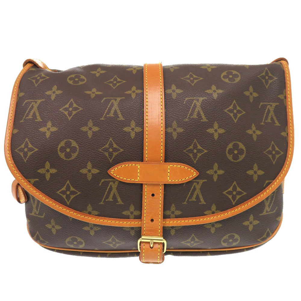 LOUIS VUITTON Shoulder Bag M42256 Monogram canvas Brown Monogram Saumur 30 Women Used Authentic