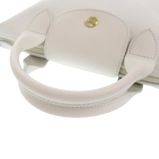 Longchamp Handbag Nylon canvas white Le Pliage Women Used Authentic