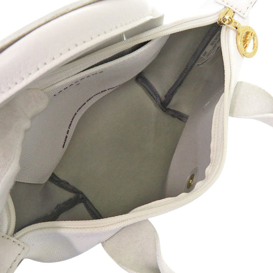 Longchamp Handbag Nylon canvas white Le Pliage Women Used Authentic