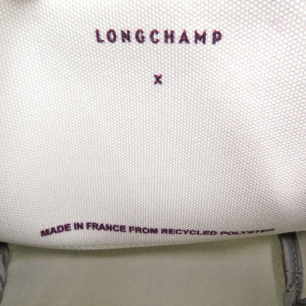 Longchamp Handbag Nylon canvas white Le Pliage Women Used Authentic