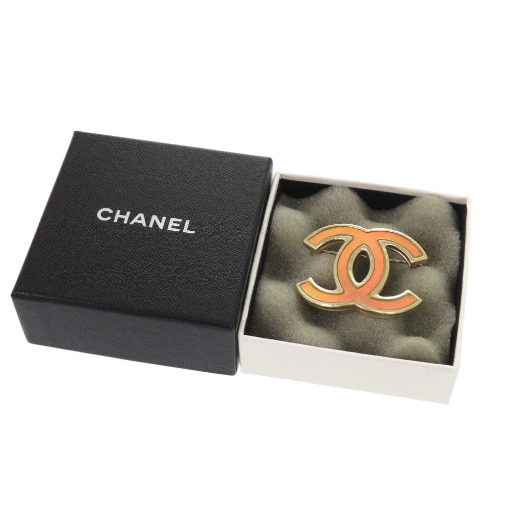CHANEL Brooch B12P Gold Plated gold COCO Mark Women Used Authentic