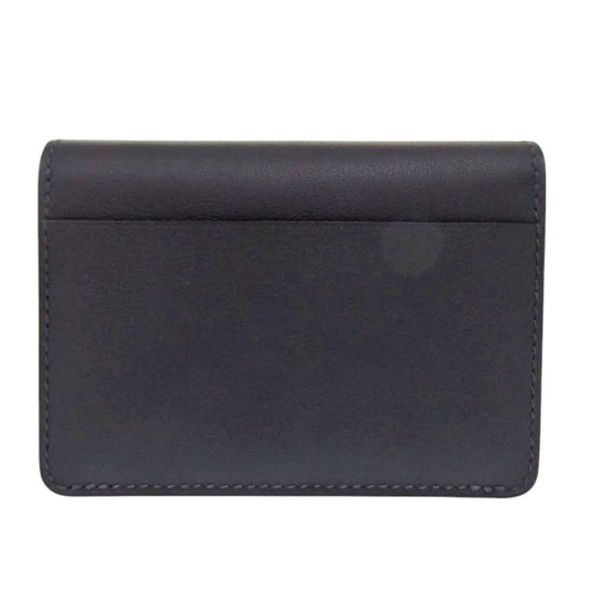 HERMES Card Case Swift, Chevre Cavan cyan Women Used Authentic