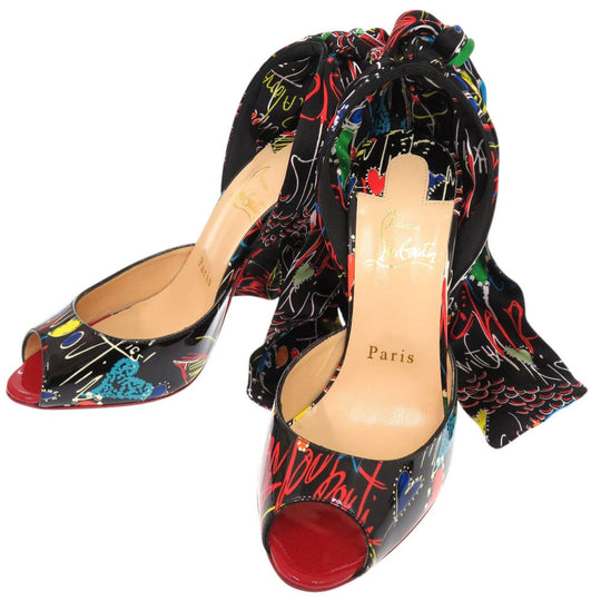 Christian Louboutin pumps Patent Leather, Silk black 36 1/2