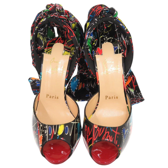 Christian Louboutin pumps Patent Leather, Silk black 36 1/2