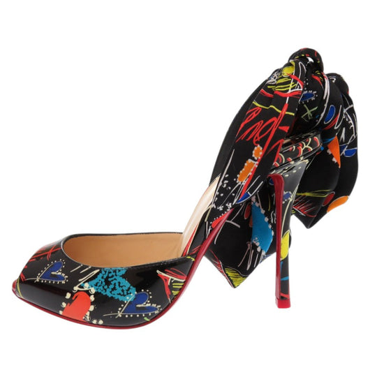 Christian Louboutin pumps Patent Leather, Silk black 36 1/2