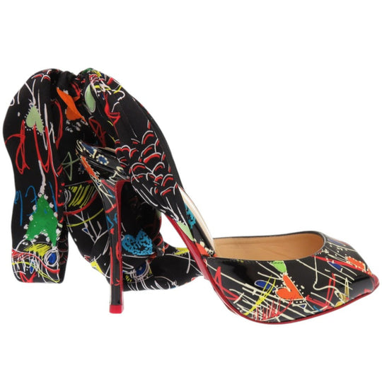 Christian Louboutin pumps Patent Leather, Silk black 36 1/2