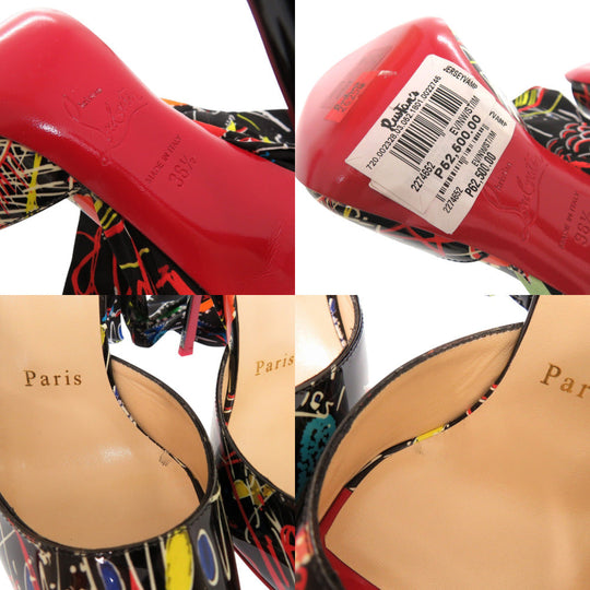 Christian Louboutin pumps Patent Leather, Silk black 36 1/2