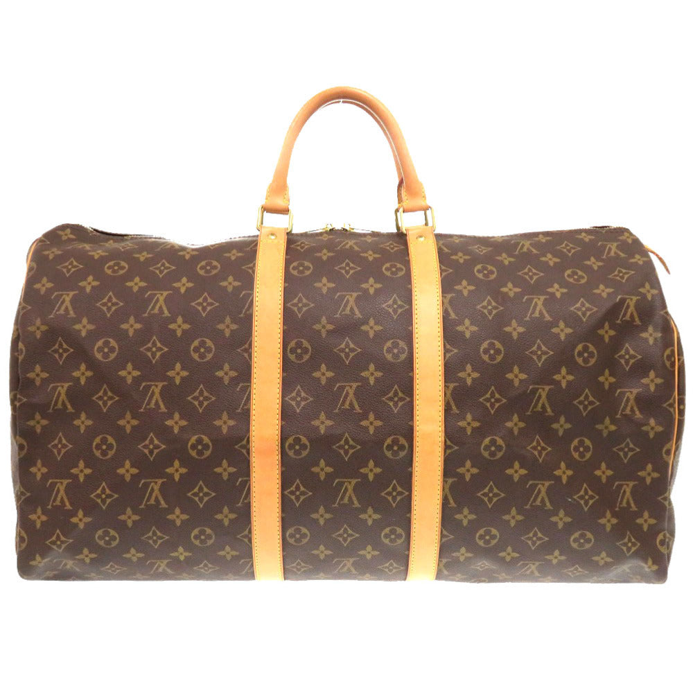 LOUIS VUITTON Boston Duffel bag M41424 Monogram canvas Brown Monogram Keepall 55 mens Used Authentic