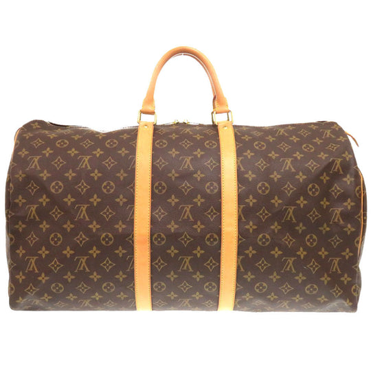 LOUIS VUITTON Boston Duffel bag M41424 Monogram canvas Brown Monogram Keepall 55 mens Used Authentic