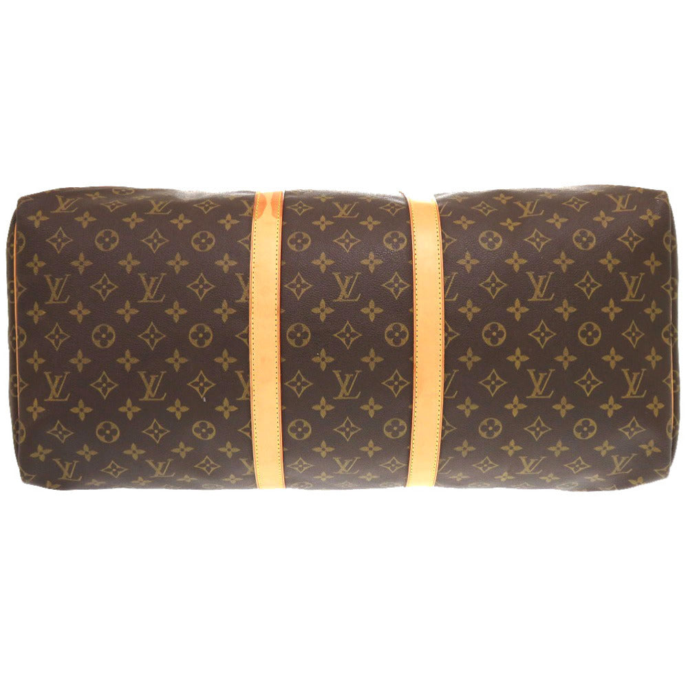 LOUIS VUITTON Boston Duffel bag M41424 Monogram canvas Brown Monogram Keepall 55 mens Used Authentic