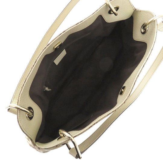 GUCCI Tote Bag 121023 GG canvas, leather beige Women Used Authentic