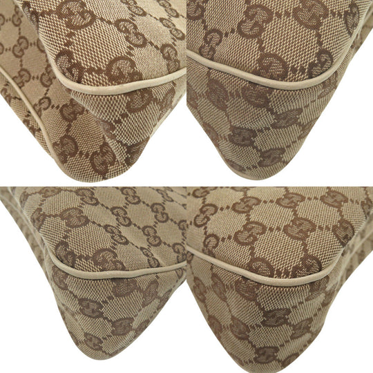 GUCCI Tote Bag 121023 GG canvas, leather beige Women Used Authentic