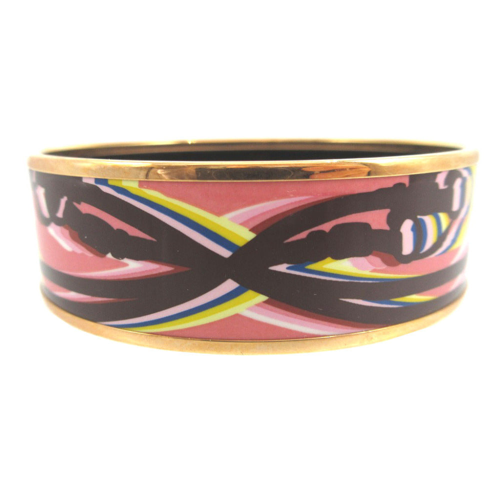 HERMES Bangle metal pink Bracelets BRIDES de GALA Emilel GM unisex(Unisex) Used Authentic