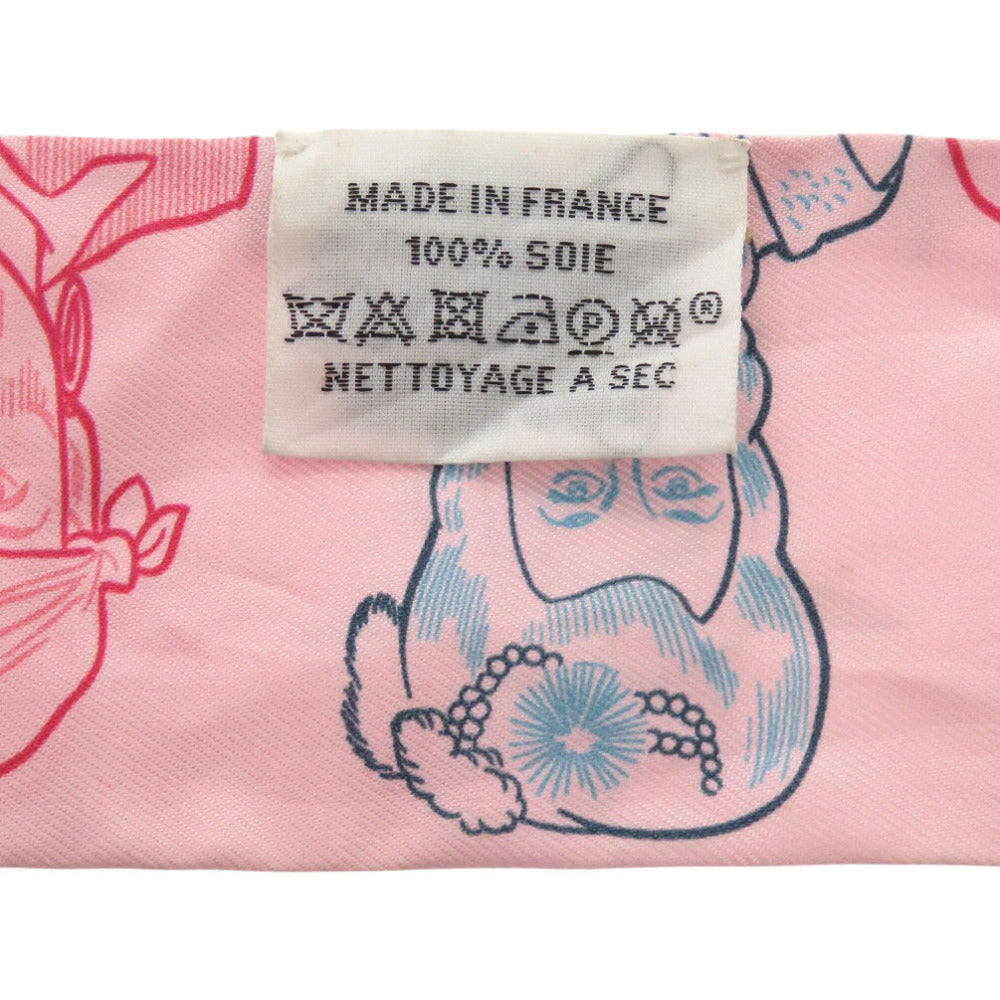 HERMES scarf 063780S silk Roseper Twilly DRESSE CODE Women Used Authentic