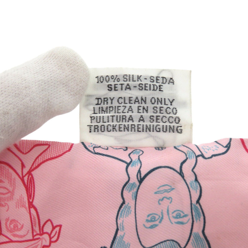 HERMES scarf 063780S silk Roseper Twilly DRESSE CODE Women Used Authentic