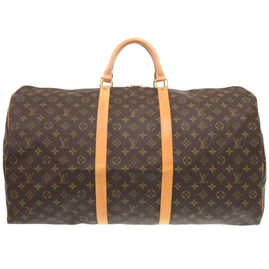 LOUIS VUITTON Boston Duffel bag M41422 Monogram canvas Brown Monogram Keepall 60 mens Used Authentic