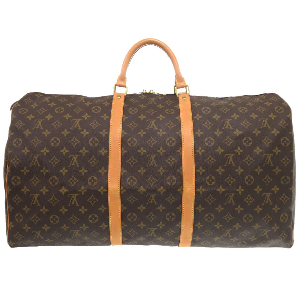 LOUIS VUITTON Boston Duffel bag M41422 Monogram canvas Brown Monogram Keepall 60 mens Used Authentic