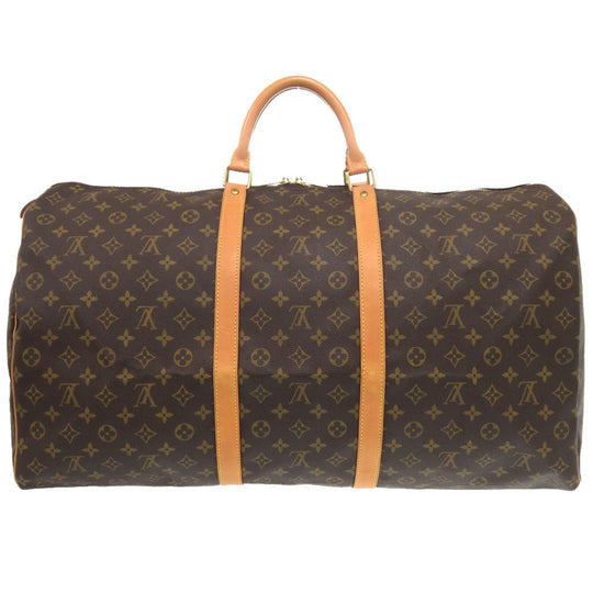 LOUIS VUITTON Boston Duffel bag M41422 Monogram canvas Brown Monogram Keepall 60 mens Used Authentic