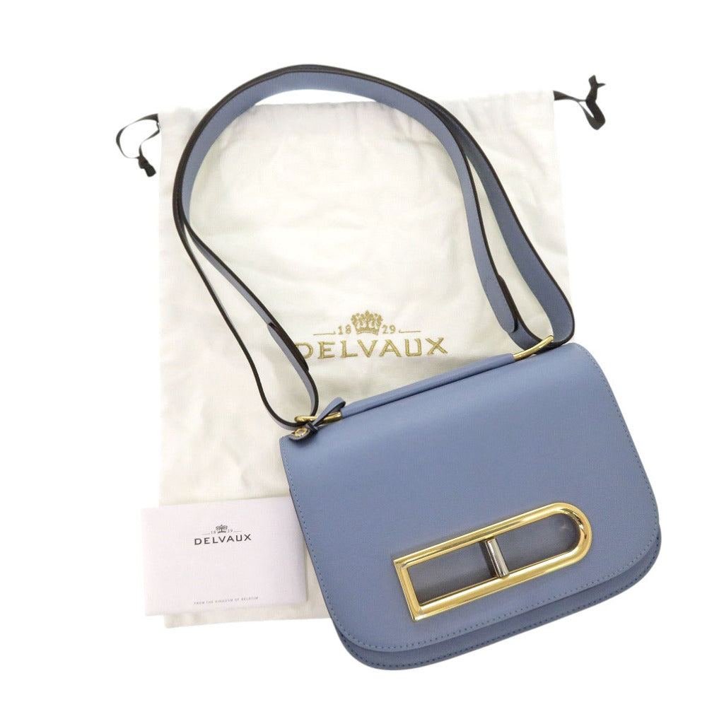 DELVAUX Shoulder Bag AA0574BKN leather Azur Lango PM Women Used Authentic