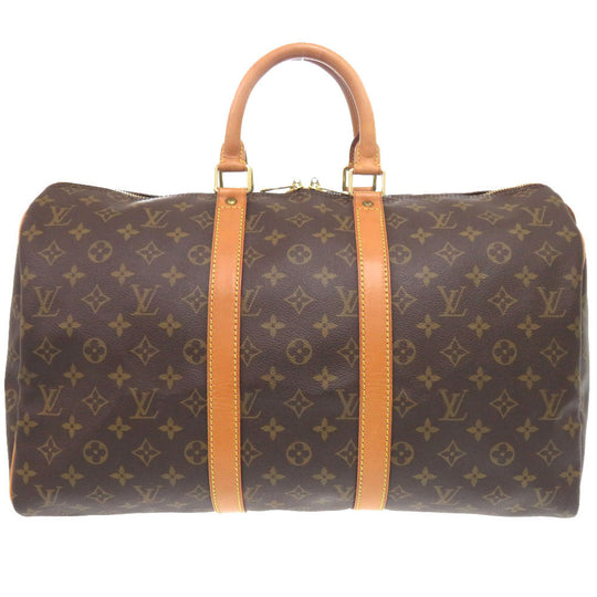 LOUIS VUITTON Boston Duffel bag M41428 Monogram canvas Brown Monogram Keepall 45 mens Used Authentic