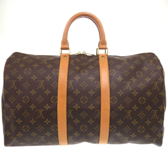 LOUIS VUITTON Boston Duffel bag M41428 Monogram canvas Brown Monogram Keepall 45 mens Used Authentic