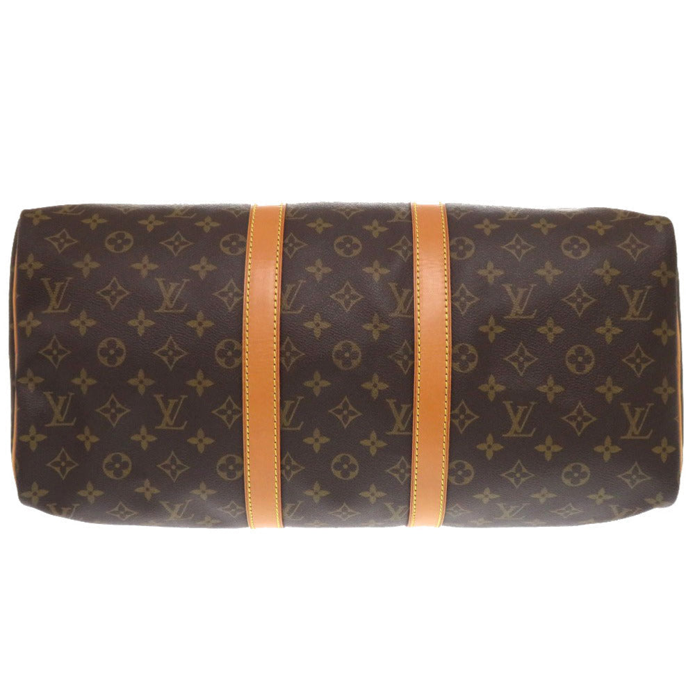 LOUIS VUITTON Boston Duffel bag M41428 Monogram canvas Brown Monogram Keepall 45 mens Used Authentic