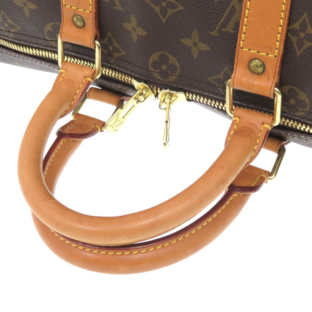 LOUIS VUITTON Boston Duffel bag M41428 Monogram canvas Brown Monogram Keepall 45 mens Used Authentic