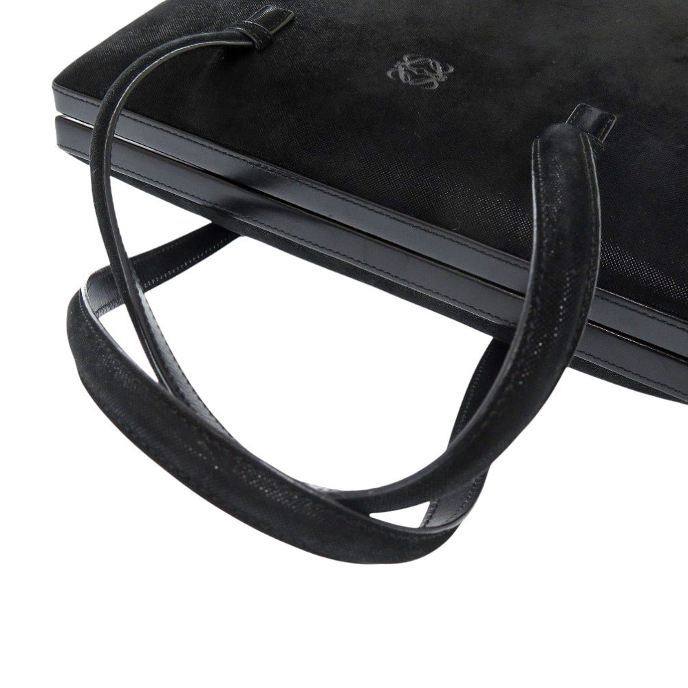 LOEWE Handbag Suede, Leather black vintage anagram Women Used Authentic