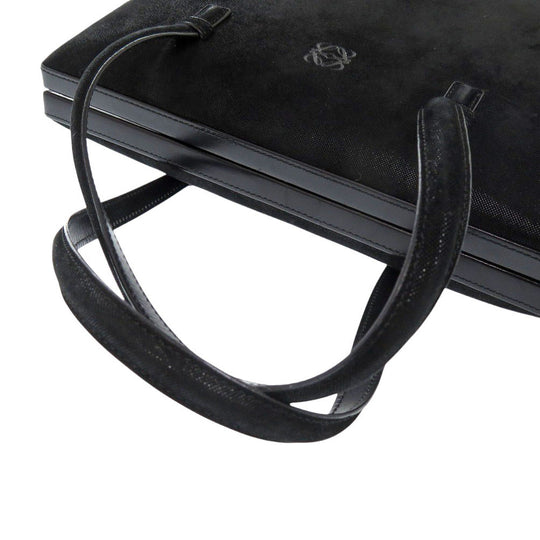 LOEWE Handbag Suede, Leather black vintage anagram Women Used Authentic