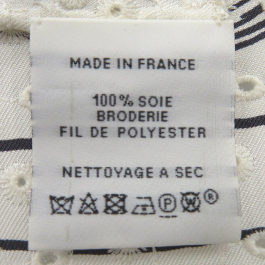 HERMES scarf silk white Carre70 Carre Brides de Gala Broderie Anglaise