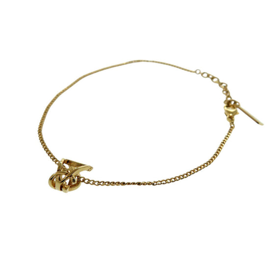 YVES SAINT LAURENT bracelet Gold Plated gold Opium Monogram Twist Cassandra Bracelet Women Used Authentic