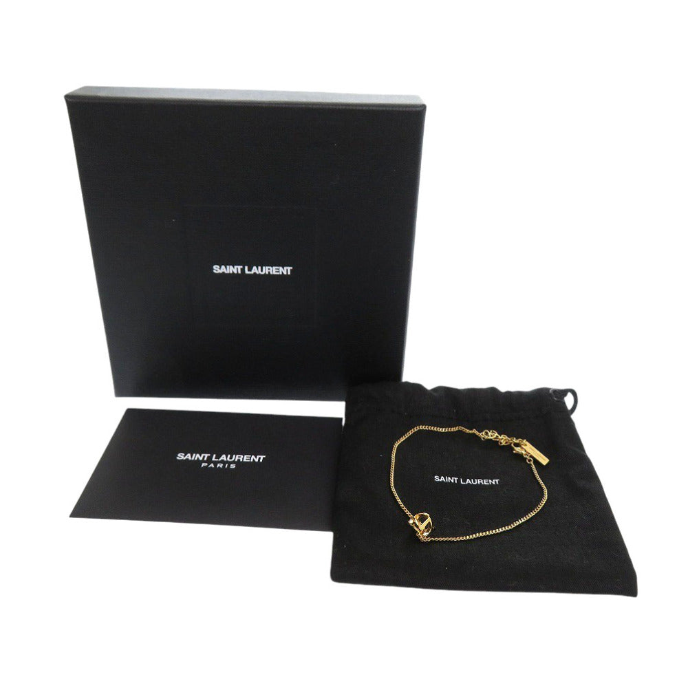 YVES SAINT LAURENT bracelet Gold Plated gold Opium Monogram Twist Cassandra Bracelet Women Used Authentic