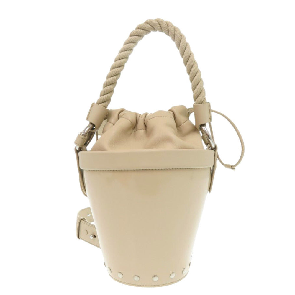 Maison Margiela Handbag SB3WG0043 Lambskin, Calfskin beige Fire Bucket Bag Small Women Used Authentic