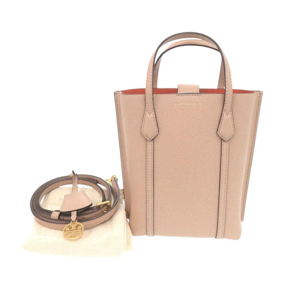 Tory Burch Handbag 142616 leather pink PERRY MINI Perry Mini Tote Women Used Authentic