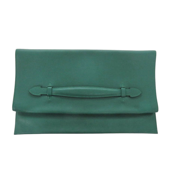 HERMES Clutch bag Evercolor Malachite Pre-Pla 33 mens Used Authentic