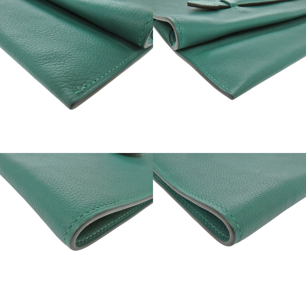 HERMES Clutch bag Evercolor Malachite Pre-Pla 33 mens Used Authentic