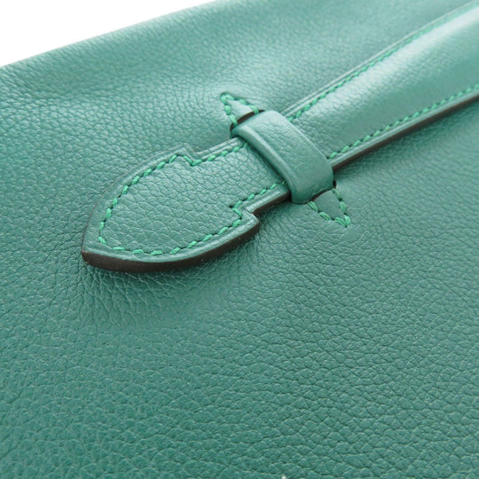 HERMES Clutch bag Evercolor Malachite Pre-Pla 33 mens Used Authentic