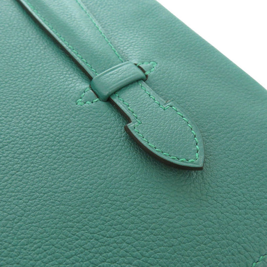HERMES Clutch bag Evercolor Malachite Pre-Pla 33 mens Used Authentic