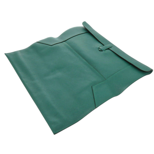 HERMES Clutch bag Evercolor Malachite Pre-Pla 33 mens Used Authentic